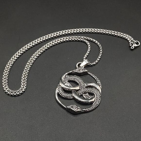 925 Plated Auryn Never Ending Story Necklace Halloween Christmas Birthday Gift - Picture 4 of 6